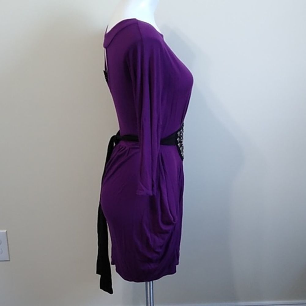 Bebe Lillian jeweled long sleeve dress XS - Picture 4 of 8